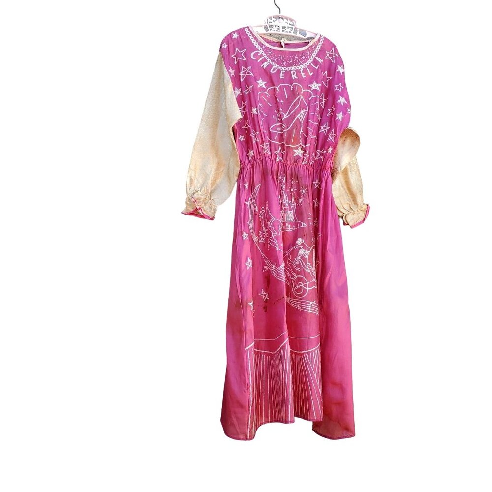 Vintage 50s 60s Costume Cinderella Pink Dress 4T 5T Halloween Dress Up - Picture 10 of 10